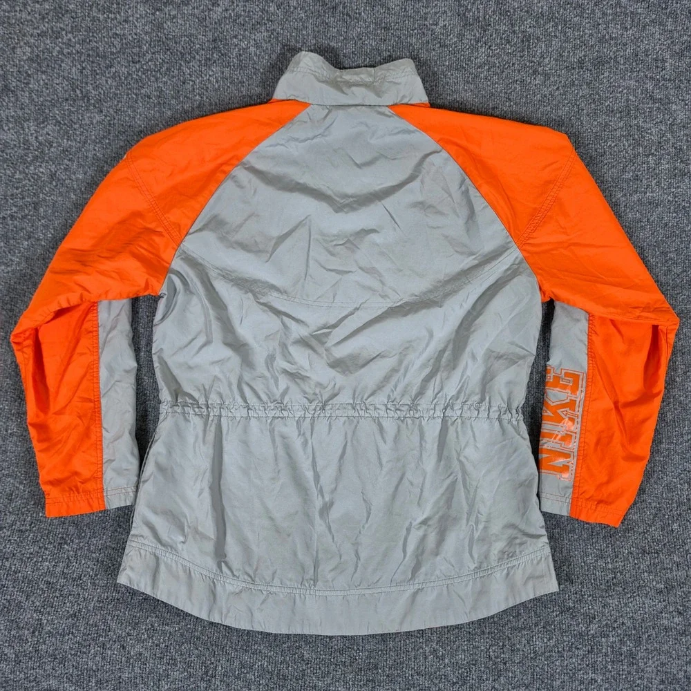 Y2K Nike Vintage Tracksuit Mens Large Grey Orange Full Zip Windbreaker Pants Set